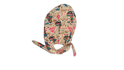 African-Inspired Satin-Lined Nurse Cap