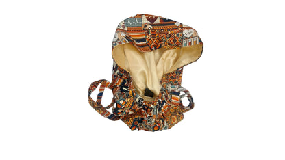 Tribal African-Inspired Satin-Lined Nurse Cap