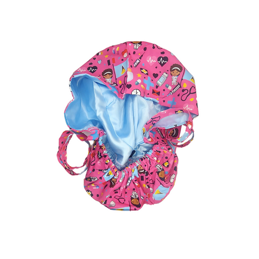 St. Lucian-Themed Satin-Lined Nurse Cap